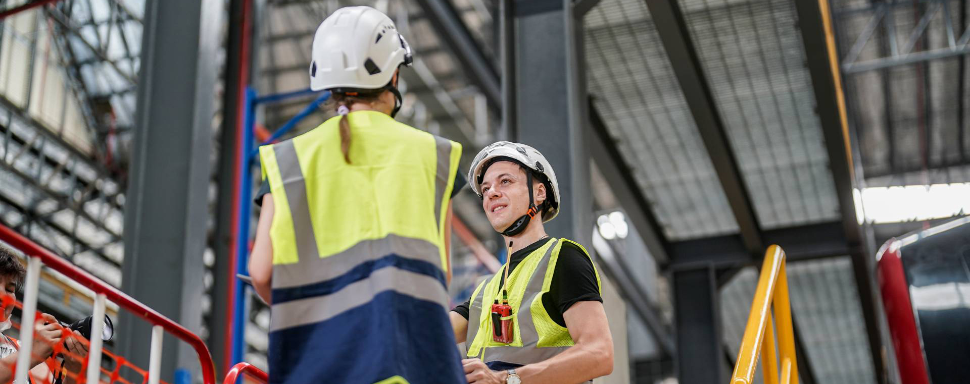 Specialist Railway Engineer checking the Condition of Trains Railway and Steel Rails